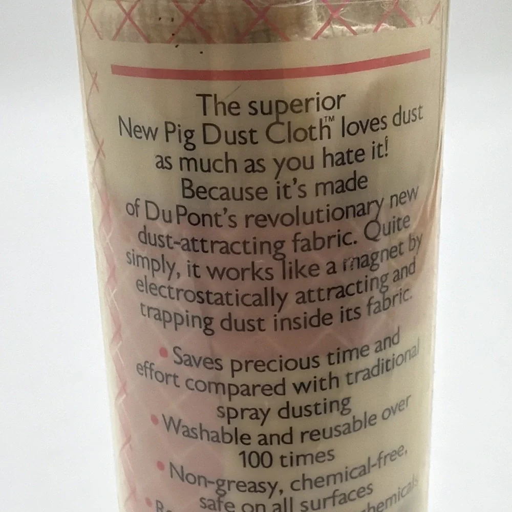 Vintage New Old Stock 1988 New Pig Dust Cloth Pigs Out On Dust